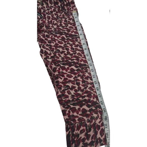 Calvin Klein Jeans Women’s Shirt long Sleeve Button Up Red Animal Print Sz L New - Picture 7 of 13